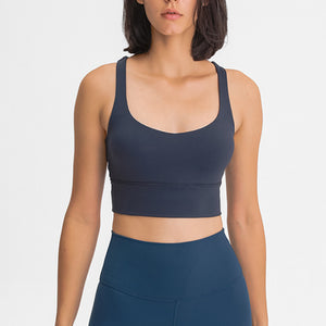 Double-Strap Cross-Back Sports Bra Pimamour