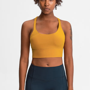 Double-Strap Cross-Back Sports Bra Pimamour