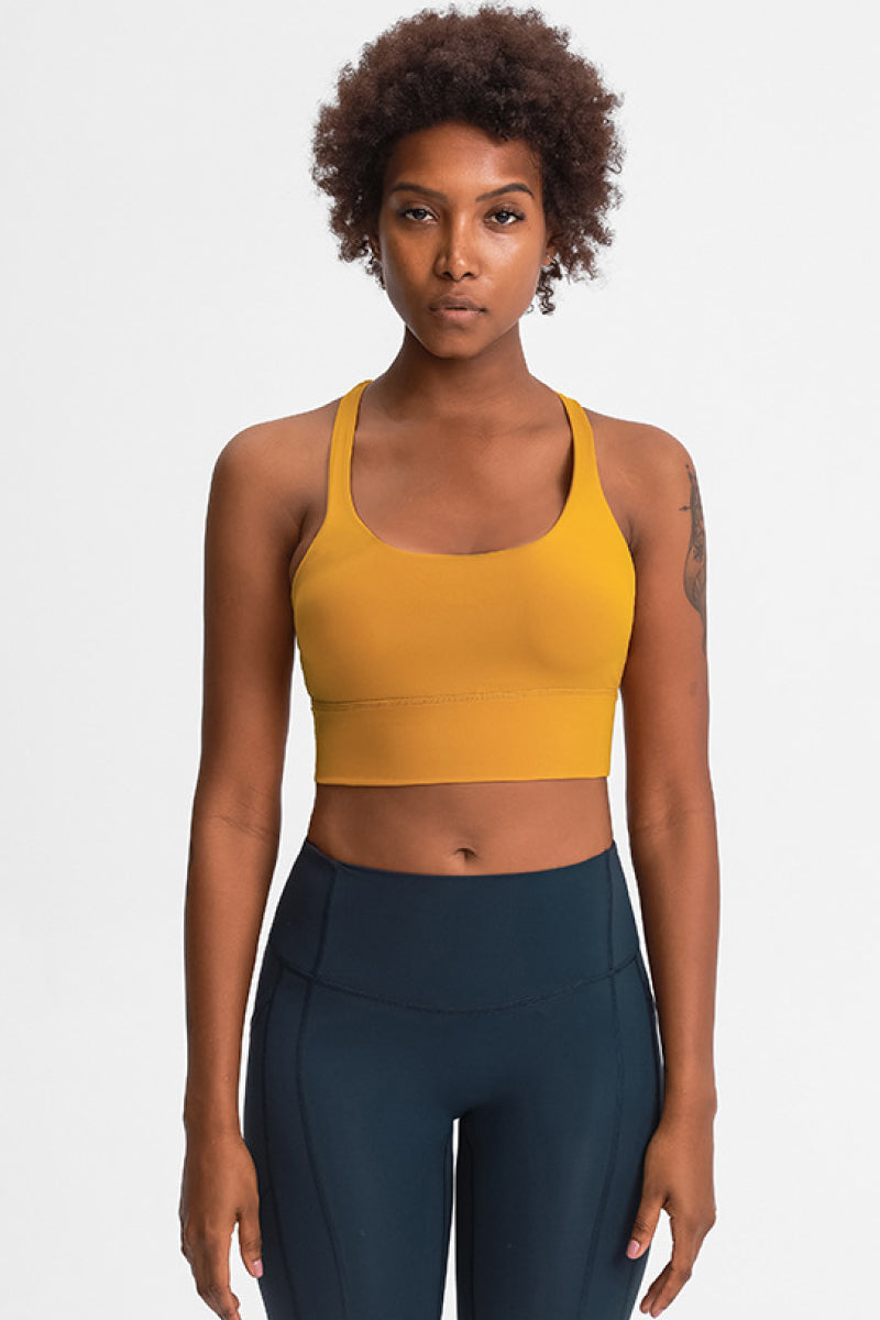 Double-Strap Cross-Back Sports Bra Pimamour