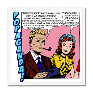 Popaganda Pop Art Vintage Comics 20 Framed Print Pimamour Exclusive Sarcastic & Ironic Lichtenstein-Like Design Pimamour