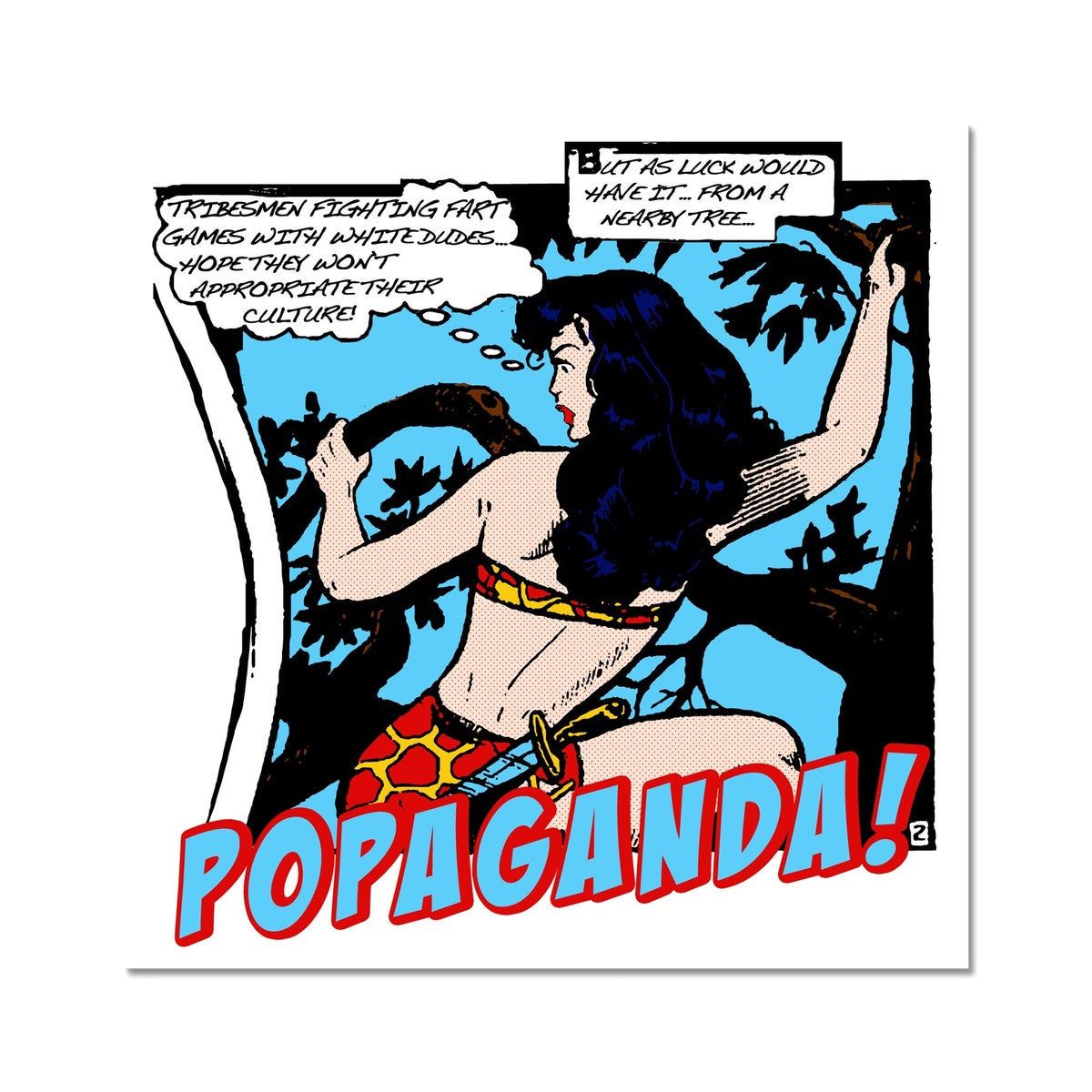 Popaganda Pop Art Vintage Comics 02 Fine Art Print Pimamour Exclusive Sarcastic & Ironic Lichtenstein-Like Design Pimamour