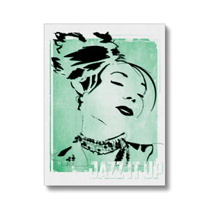 01 Green Jazz It Up Canvas Pimamour Exclusive Lady Jazz Singer Music Poster Art Pimamour