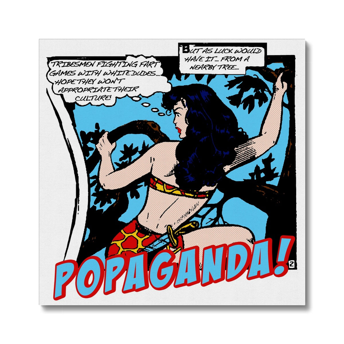 Popaganda Pop Art Vintage Comics 02 Canvas Pimamour Exclusive Sarcastic & Ironic Lichtenstein-Like Design Pimamour