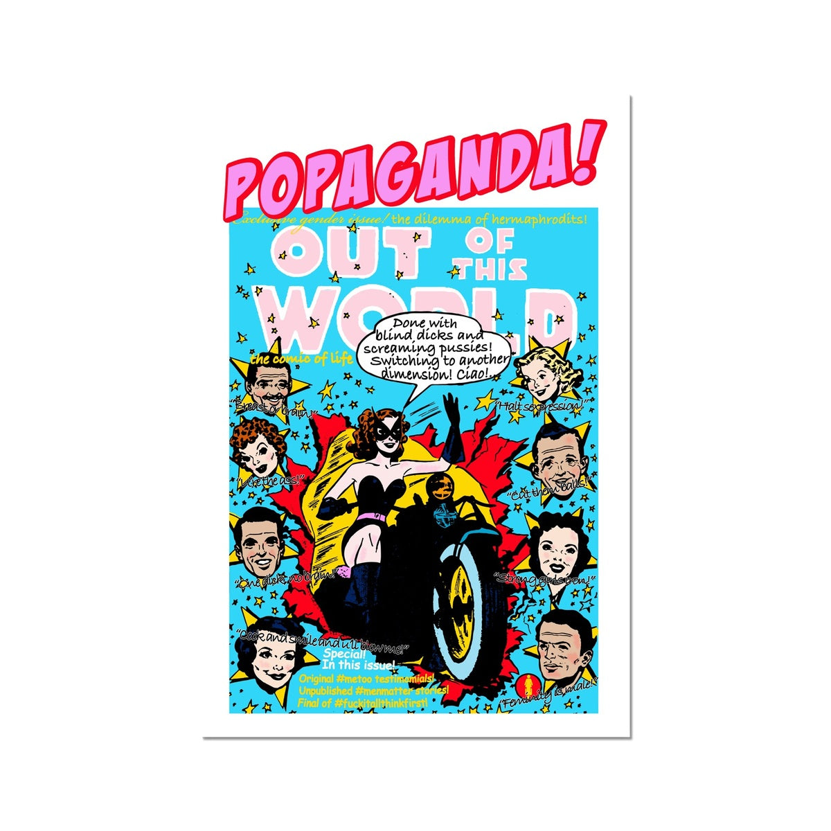 Popaganda Pop Art Vintage Comics 22 Fine Art Print Pimamour Exclusive Sarcastic & Ironic Lichtenstein-Like Design Pimamour