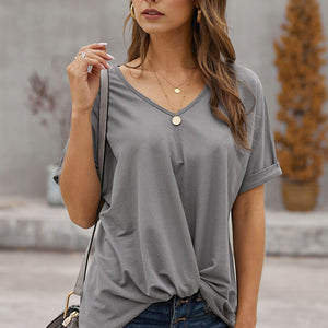 Plain Twist T-Shirt Pimamour