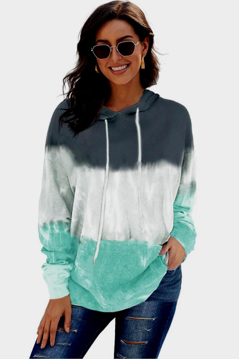 Tie Dye Drawstring Hoodie Pimamour