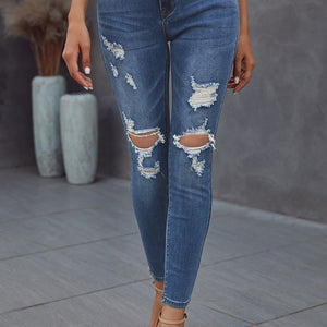 Vintage Skinny Ripped Jeans Pimamour