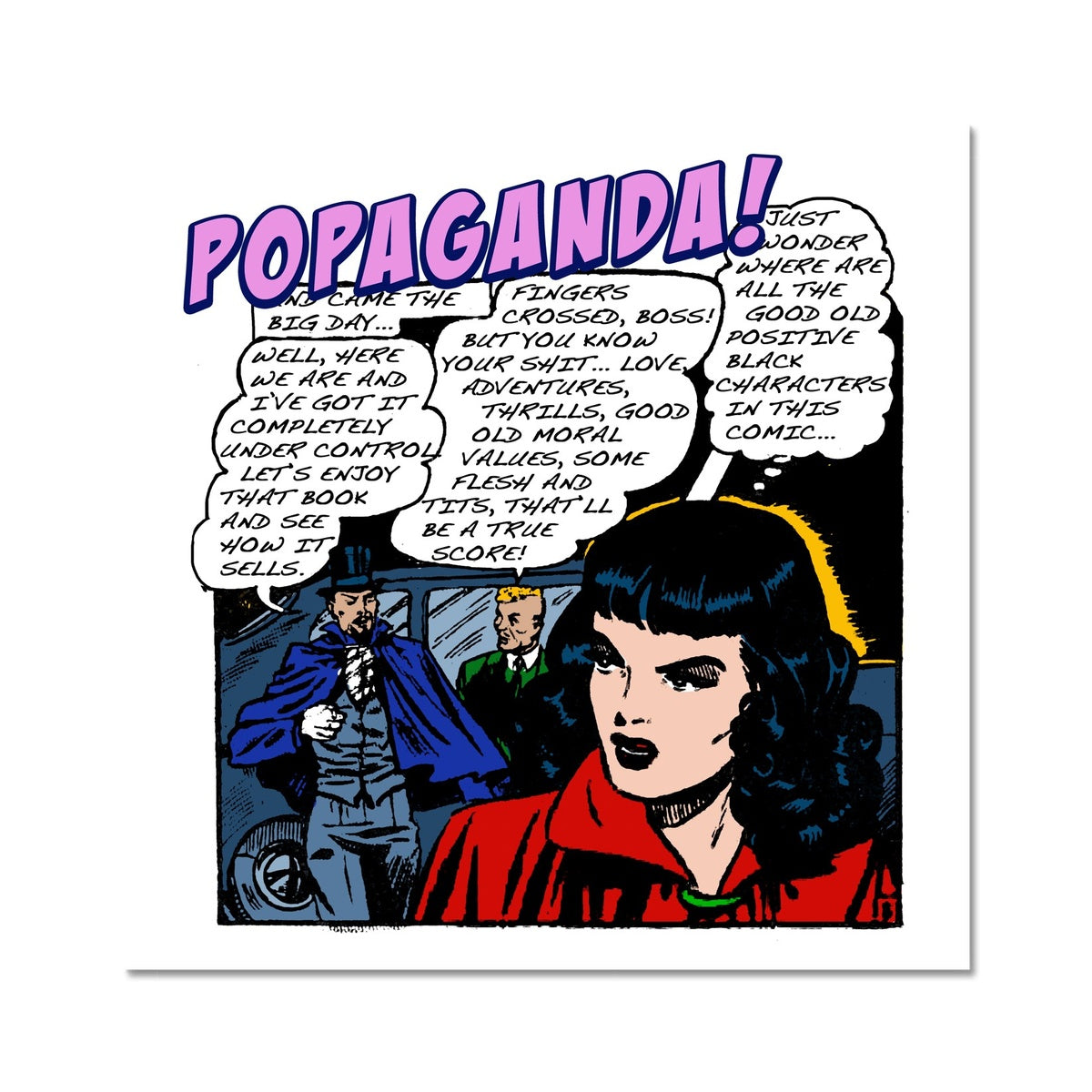 Popaganda Pop Art Vintage Comics 21 C Type Pimamour Exclusive Sarcastic & Ironic Lichtenstein-Like Design Pimamour