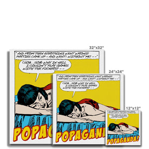 Popaganda Pop Art Vintage Comics 10 Canvas Pimamour Exclusive Sarcastic & Ironic Lichtenstein-Like Design Pimamour