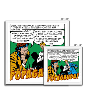 Popaganda Pop Art Vintage Comics 17 Framed Print Pimamour Exclusive Sarcastic & Ironic Lichtenstein-Like Design Pimamour