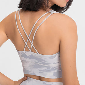 Double-Strap Cross-Back Sports Bra Pimamour