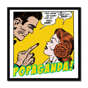 Popaganda Pop Art Vintage Comics 12 Framed Print Pimamour Exclusive Sarcastic & Ironic Lichtenstein-Like Design Pimamour