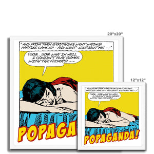 Popaganda Pop Art Vintage Comics 10 Framed Print Pimamour Exclusive Sarcastic & Ironic Lichtenstein-Like Design Pimamour