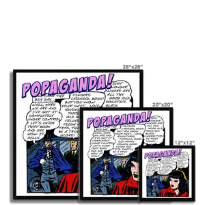 Popaganda Pop Art Vintage Comics 21 Framed Print Pimamour Exclusive Sarcastic & Ironic Lichtenstein-Like Design Pimamour