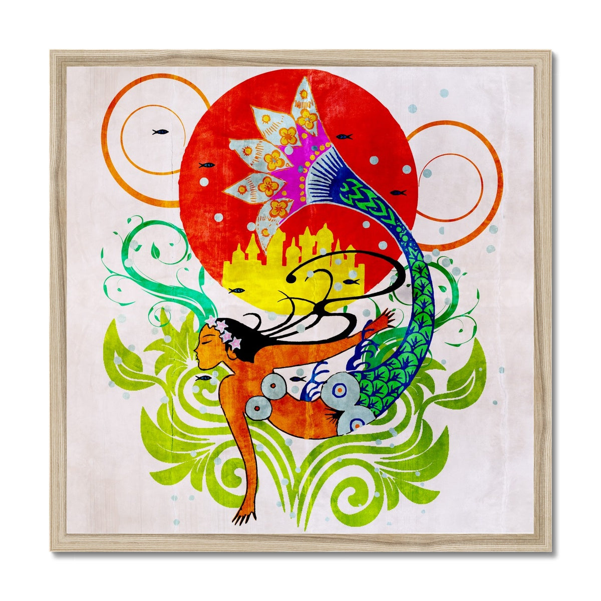 01 - Chinese Paper Cutouts & Tales Framed Print Pimamour Exclusive Inspired by Asian Traditional Art Pimamour