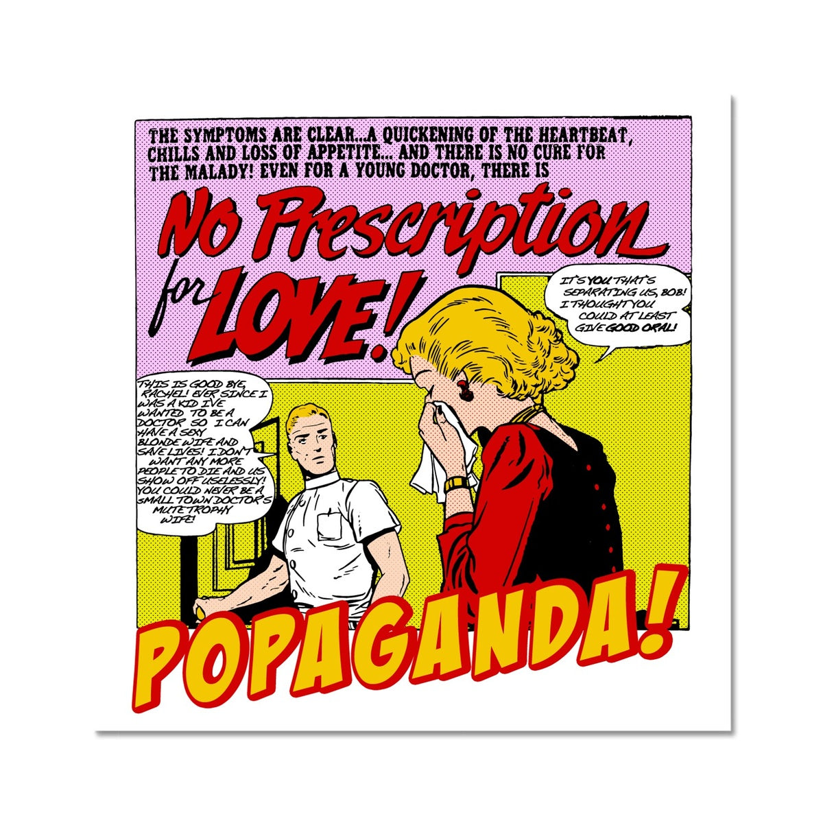 Popaganda Pop Art Vintage Comics 14 C Type Pimamour Exclusive Sarcastic & Ironic Lichtenstein-Like Design Pimamour