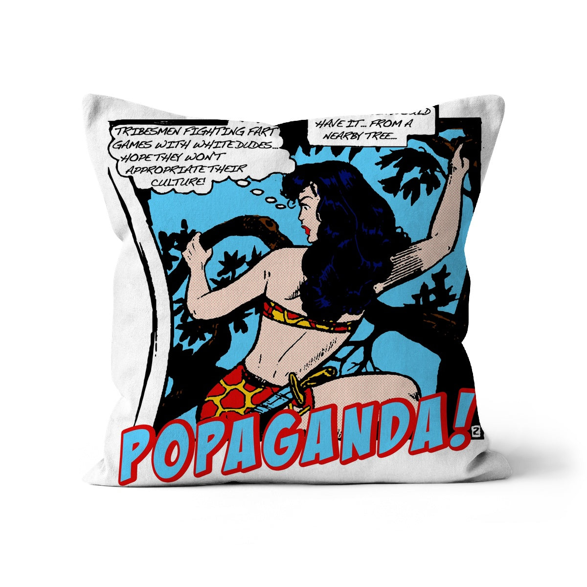 Popaganda Pop Art Vintage Comics 02 Cushion Pimamour Exclusive Sarcastic & Ironic Lichtenstein-Like Design Pimamour