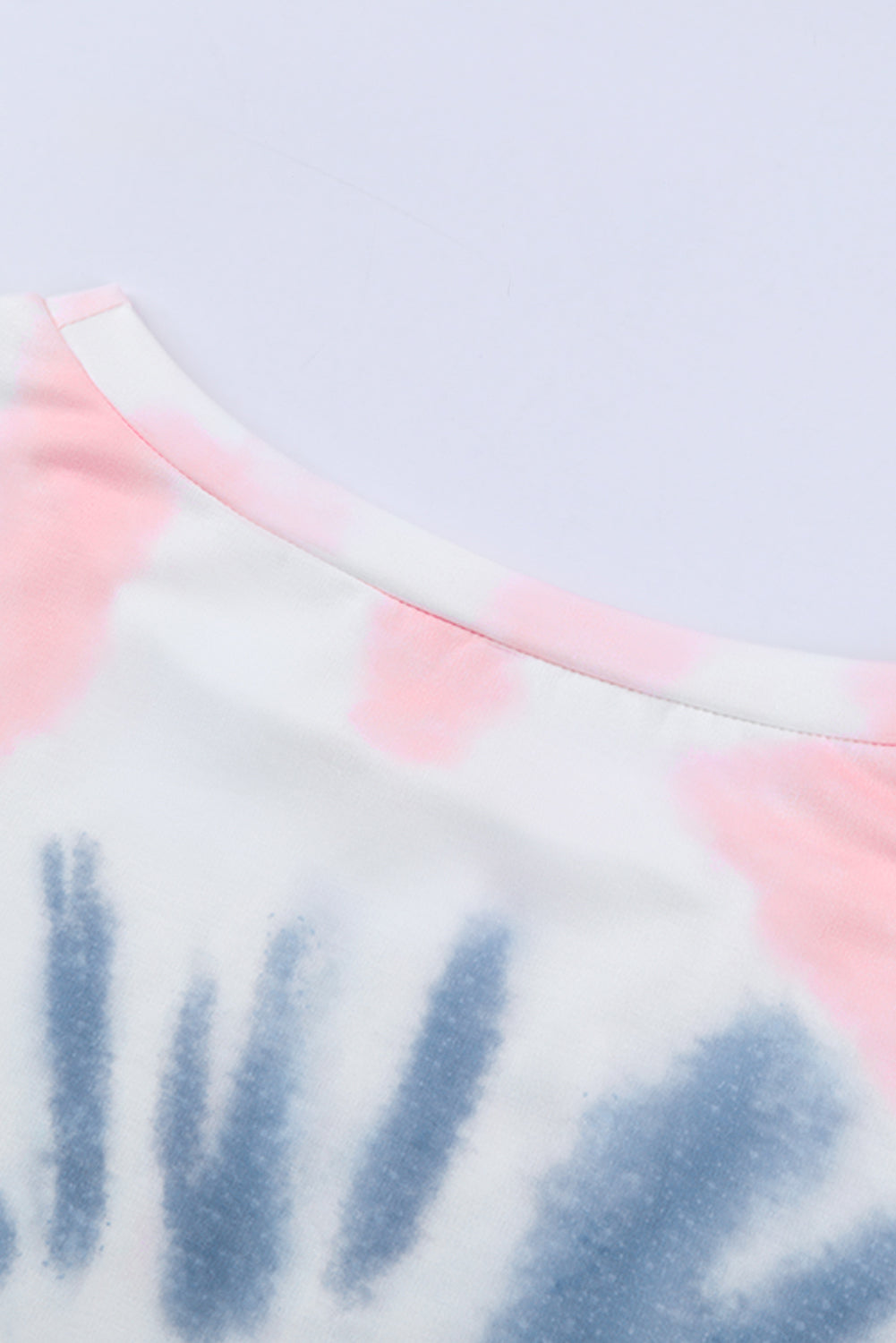 Tie-Dye Boat Neck Batwing Sleeve Tee Pimamour