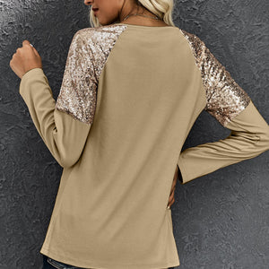 Sequin Shoulder Top Pimamour