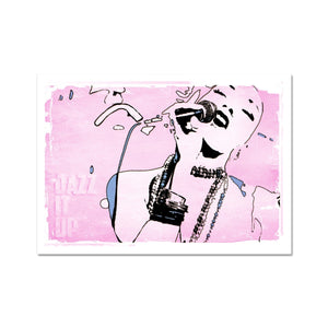 02 Pink Jazz It Up Fine Art Print Pimamour Exclusive Lady Jazz Singer Music Poster Art Pimamour