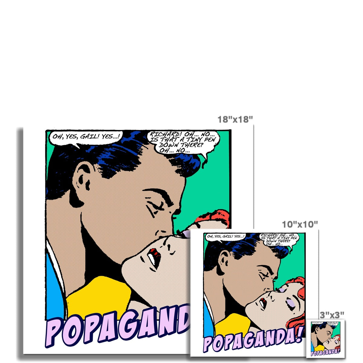 Popaganda Pop Art Vintage Comics 04 C Type Pimamour Exclusive Sarcastic & Ironic Lichtenstein-Like Design Pimamour