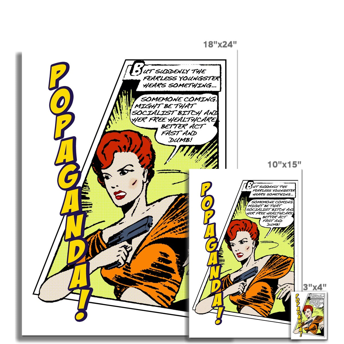 Popaganda Pop Art Vintage Comics 06 C Type Pimamour Exclusive Sarcastic & Ironic Lichtenstein-Like Design Pimamour