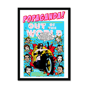 Popaganda Pop Art Vintage Comics 22 Framed Print Pimamour Exclusive Sarcastic & Ironic Lichtenstein-Like Design Pimamour