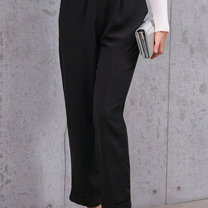 Belted Paperbag Waist Pants Pimamour