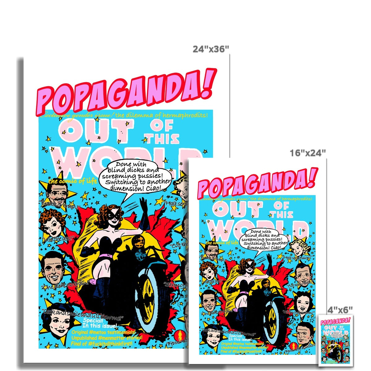 Popaganda Pop Art Vintage Comics 22 C Type Pimamour Exclusive Sarcastic & Ironic Lichtenstein-Like Design Pimamour