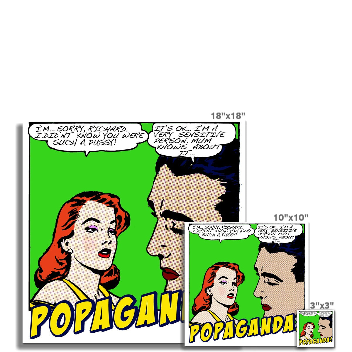 Popaganda Pop Art Vintage Comics 01 C Type Pimamour Exclusive Sarcastic & Ironic Lichtenstein-Like Design Pimamour