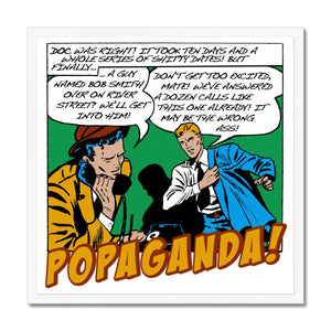 Popaganda Pop Art Vintage Comics 17 Framed Print Pimamour Exclusive Sarcastic & Ironic Lichtenstein-Like Design Pimamour