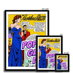 Popaganda Pop Art Vintage Comics 18 Framed Print Pimamour Exclusive Sarcastic & Ironic Lichtenstein-Like Design Pimamour