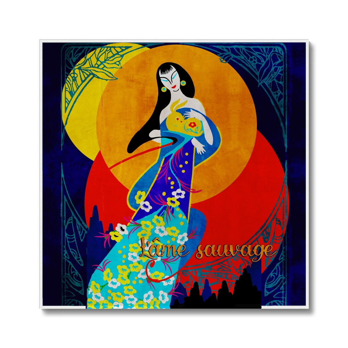 06 - Chinese Paper Cutouts & Tales Canvas Pimamour Exclusive Inspired by Asian Traditional Art Pimamour