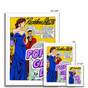 Popaganda Pop Art Vintage Comics 18 Framed Print Pimamour Exclusive Sarcastic & Ironic Lichtenstein-Like Design Pimamour