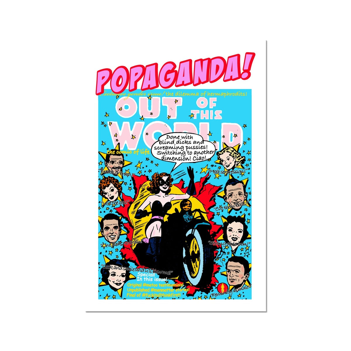 Popaganda Pop Art Vintage Comics 22 C Type Pimamour Exclusive Sarcastic & Ironic Lichtenstein-Like Design Pimamour