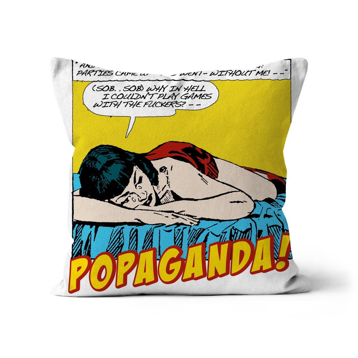 Popaganda Pop Art Vintage Comics 10 Cushion Pimamour Exclusive Sarcastic & Ironic Lichtenstein-Like Design Pimamour