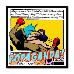 Popaganda Pop Art Vintage Comics 23 Framed Print Pimamour Exclusive Sarcastic & Ironic Lichtenstein-Like Design Pimamour