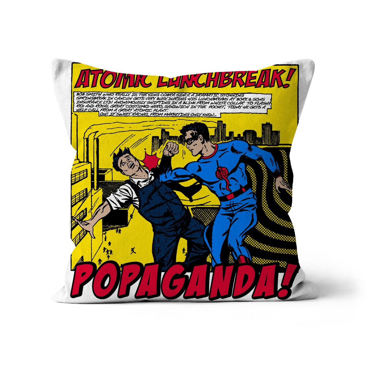 Popaganda Popart 13 vintage comic art Lichtenstein style: all sarcastic & ironic art on  Cushion Pimamour