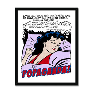 Popaganda Pop Art Vintage Comics 05 Framed Print Pimamour Exclusive Sarcastic & Ironic Lichtenstein-Like Design Pimamour