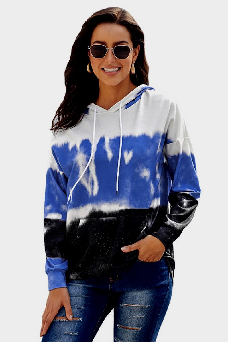 Tie Dye Drawstring Hoodie Pimamour