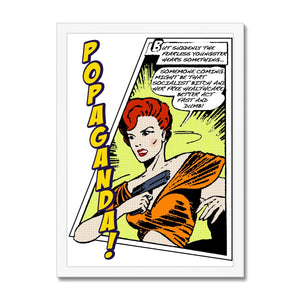 Popaganda Pop Art Vintage Comics 06 Framed Print Pimamour Exclusive Sarcastic & Ironic Lichtenstein-Like Design Pimamour