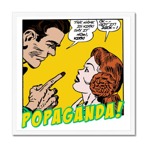 Popaganda Pop Art Vintage Comics 12 Framed Print Pimamour Exclusive Sarcastic & Ironic Lichtenstein-Like Design Pimamour