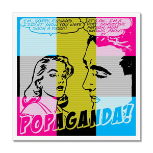 Popaganda Pop Art Vintage Comics 01 CMYK Framed Print Pimamour Exclusive Sarcastic & Ironic Lichtenstein-Like Design Pimamour