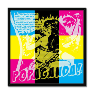 Popaganda Pop Art Vintage Comics 02 CMYK Framed Print Pimamour Exclusive Sarcastic & Ironic Lichtenstein-Like Design Pimamour