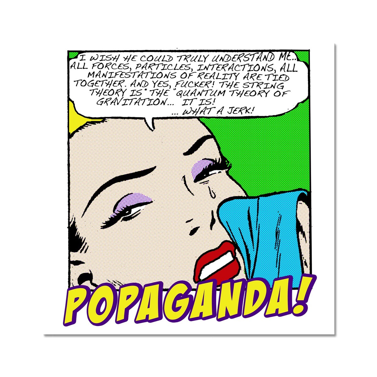 Popaganda Pop Art Vintage Comics 03 Fine Art Print Pimamour Exclusive Sarcastic & Ironic Lichtenstein-Like Design Pimamour