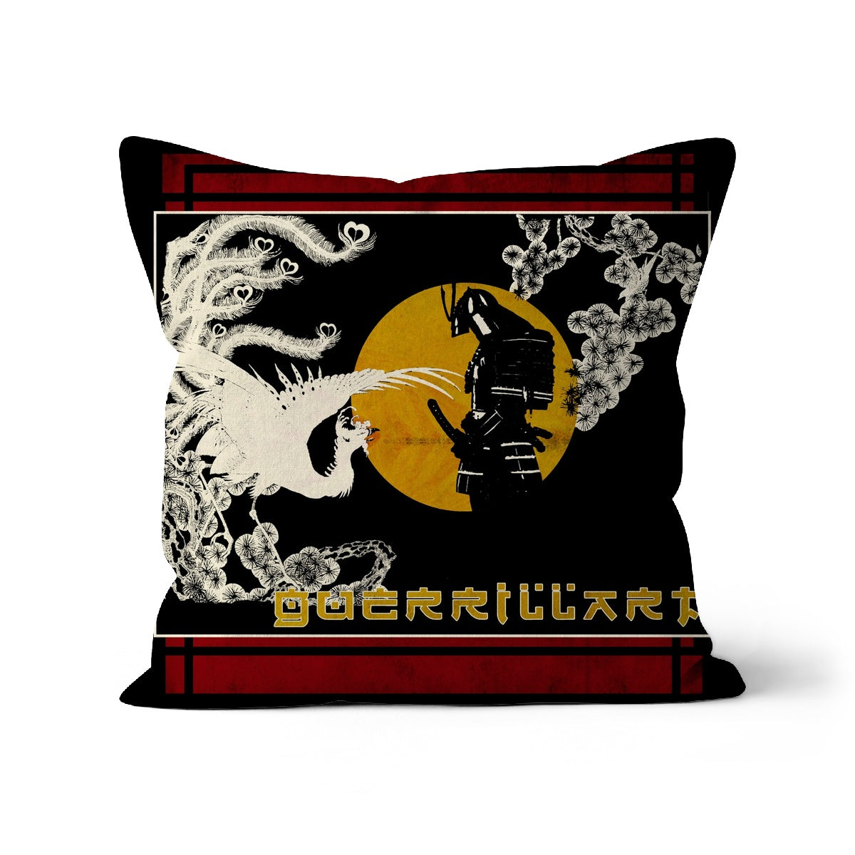 18 B- Chinese Paper Cutouts & Tales Cushion Pimamour Exclusive Inspired by Asian Traditional Art Pimamour