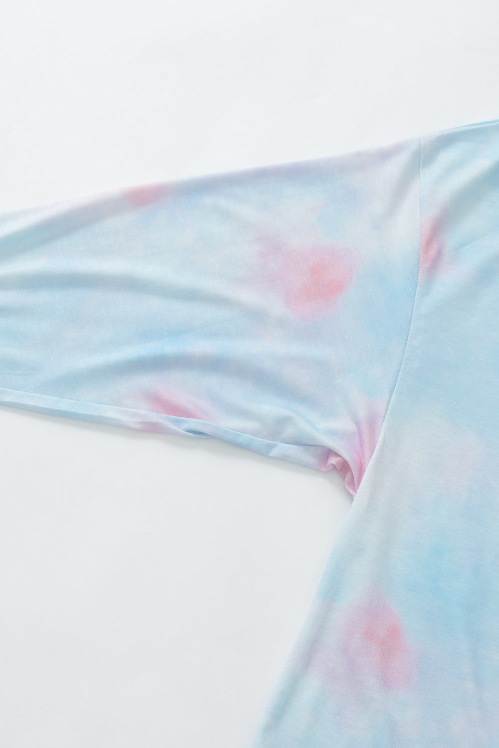 Tie-Dye Boat Neck Batwing Sleeve Tee Pimamour