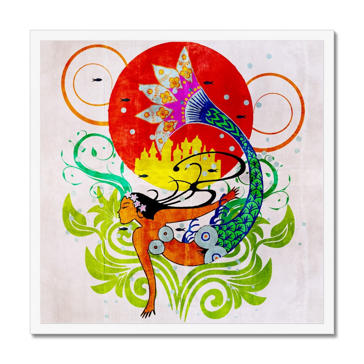 01 - Chinese Paper Cutouts & Tales Framed Print Pimamour Exclusive Inspired by Asian Traditional Art Pimamour