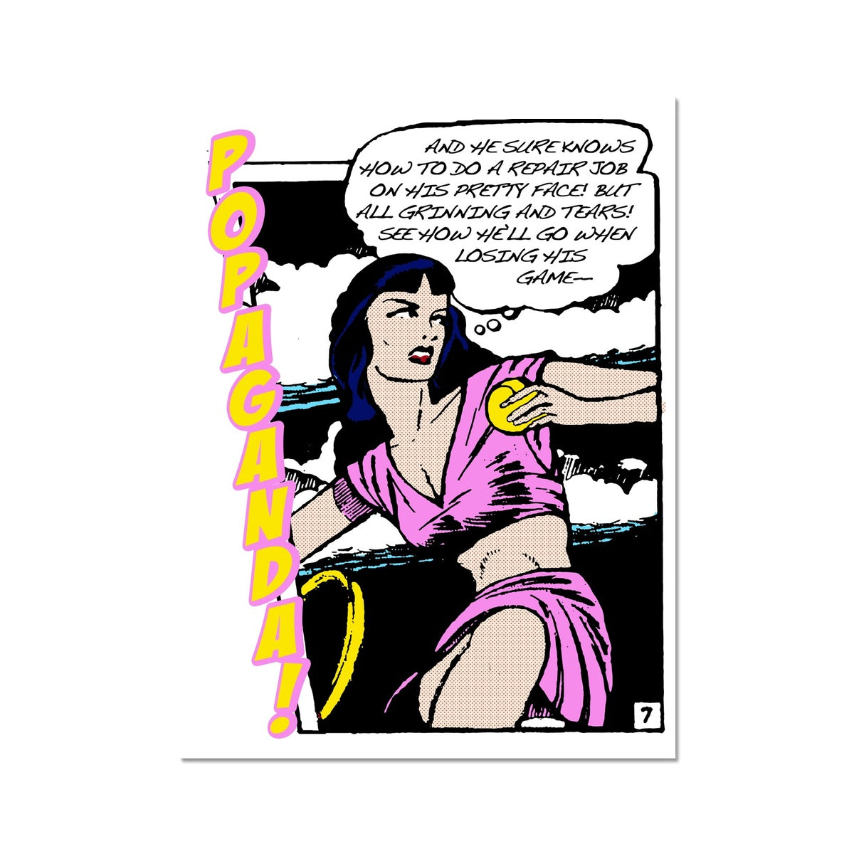 Popaganda Pop Art Vintage Comics 08 C Type Pimamour Exclusive Sarcastic & Ironic Lichtenstein-Like Design Pimamour