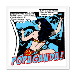 Popaganda Pop Art Vintage Comics 02 Framed Print Pimamour Exclusive Sarcastic & Ironic Lichtenstein-Like Design Pimamour